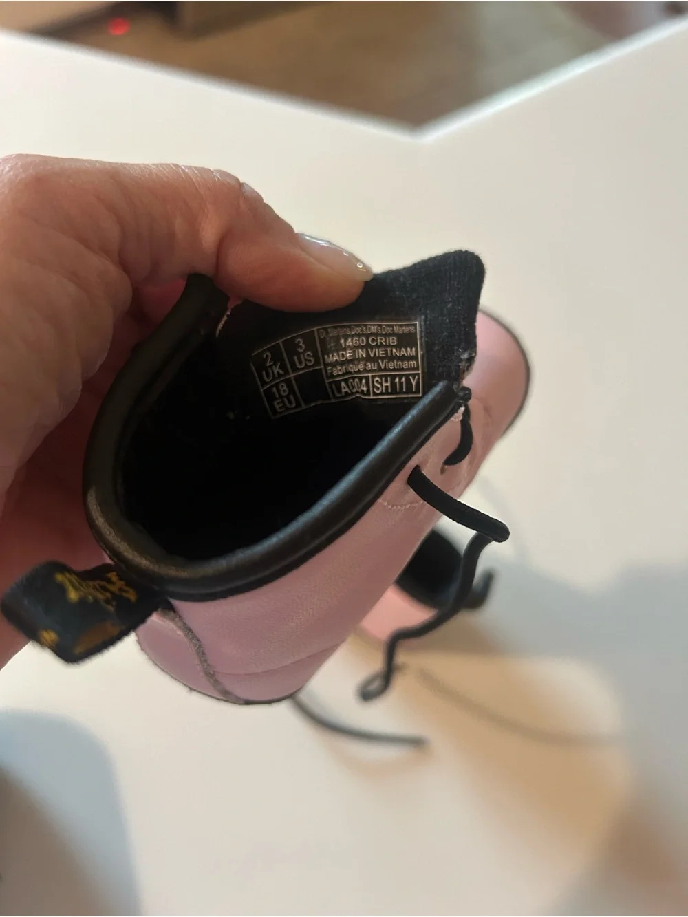 Like new- pink baby Dr. Martens